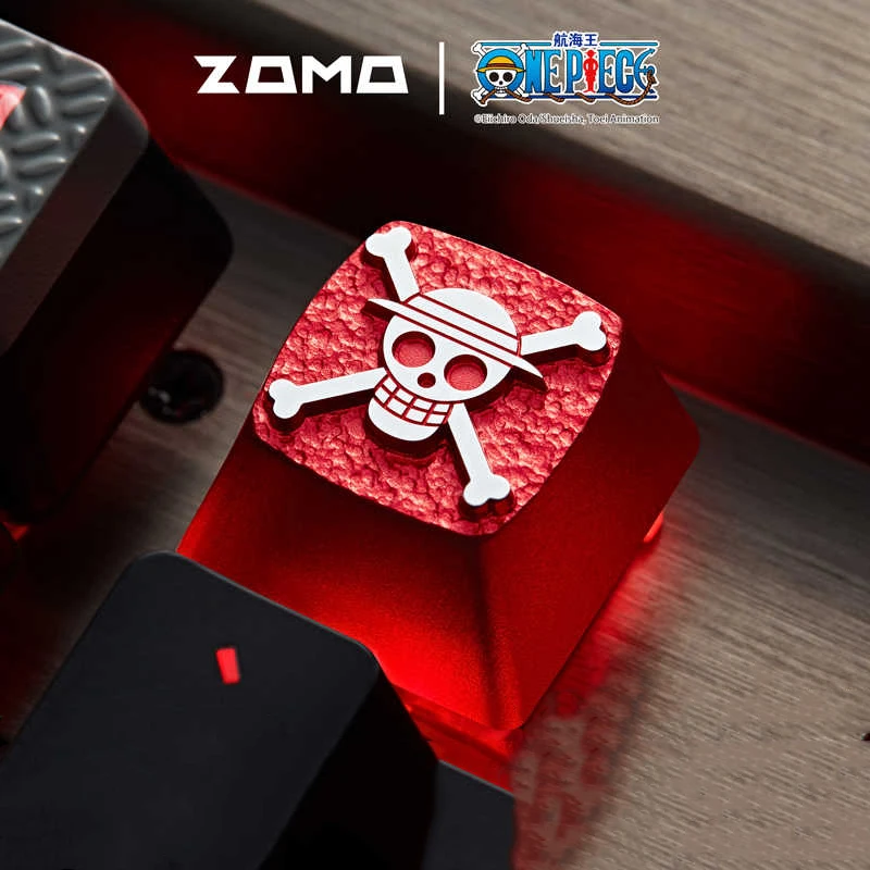 Cartoon Anime One Piece Monkey D. Luffy Metal Mechanical Personalized Keyboard Cap Keycap Single Original Keyboard Cap