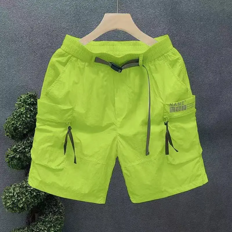 

Летняя рабочая одежда Qui Dry orts, мужские повседневные свободные брюки Multi ket Spor с широкими штанинами, модные свободные повседневные брюки пять четвертей