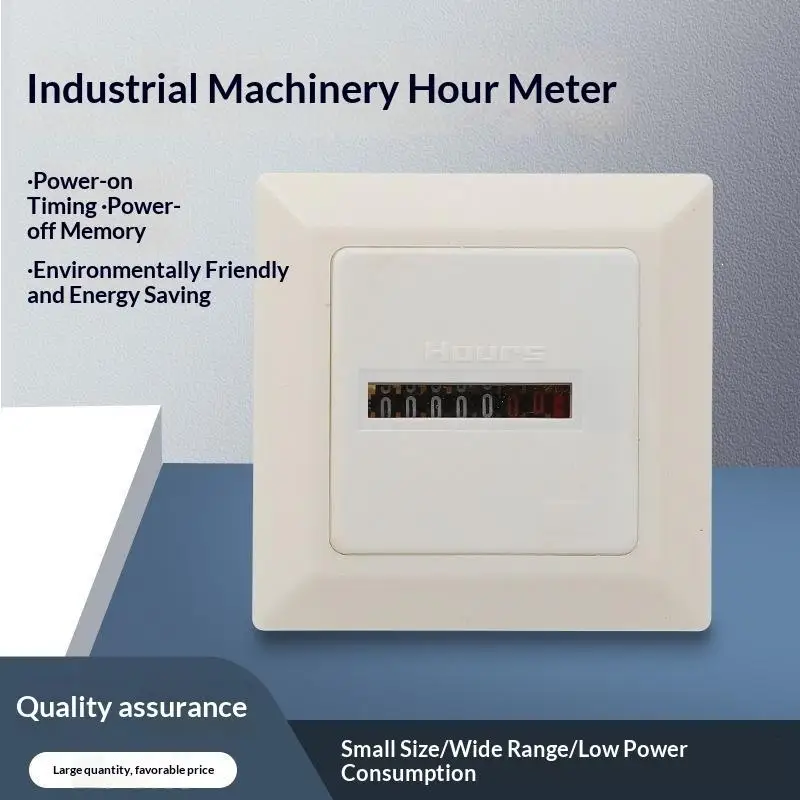 New 1 PCS HM-1 Timer Square Counter Digital 0-99999.99 Gauge 0.3W AC220-240V / 50Hz AC Hour Meter Hourmeter