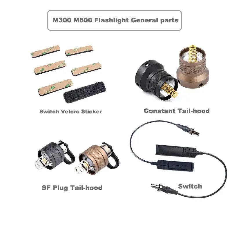 

Wadsn M300 M600 Flashlight Accessories Hunting Weapon Light Airsoft part M300A M600B Flashlight Parts