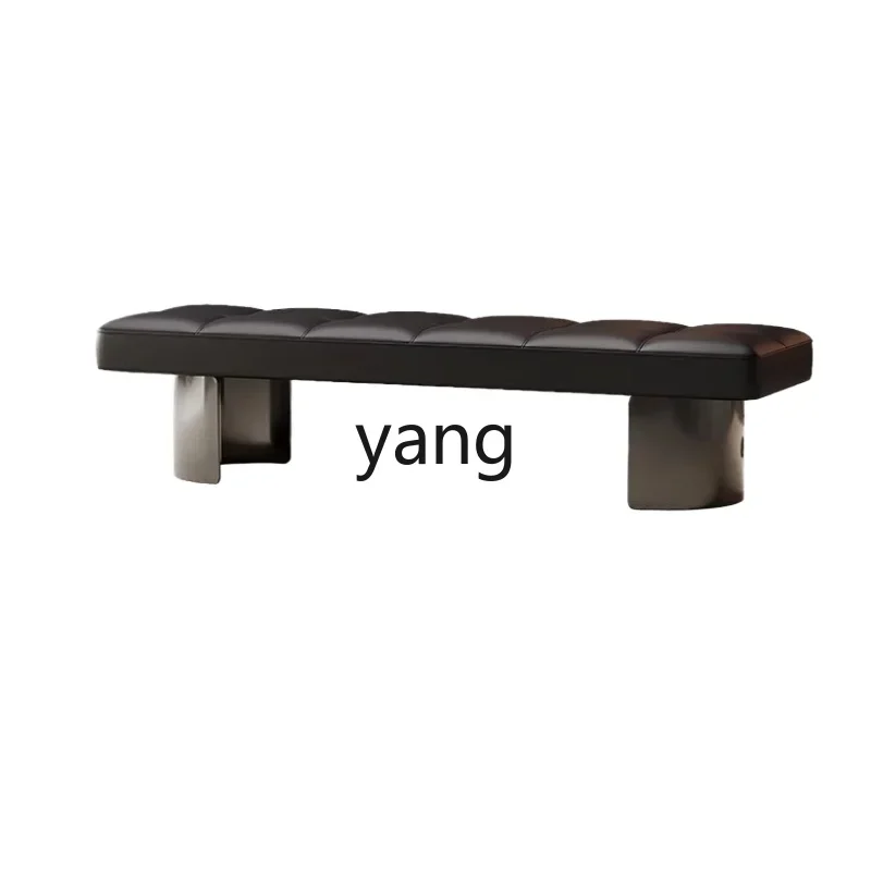 

LMM Italian minimalist leather bedside stool bedroom sofa stool living room home door shoe changing stool