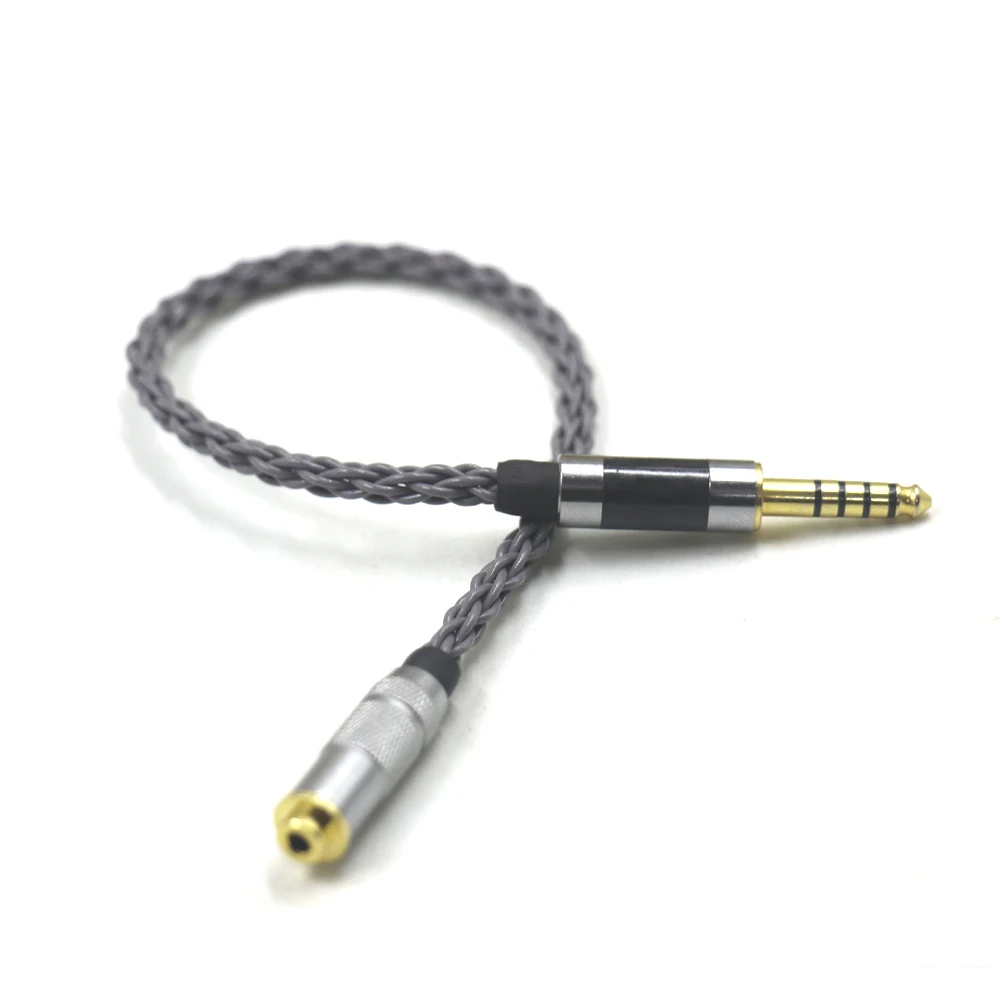 8 Core 7N ใหม่ OCC เครื่องขยายเสียงหูฟังสายอัพเกรด 4.4mm BALANCE TO 2.5 BALANCE หญิงสายแปลง