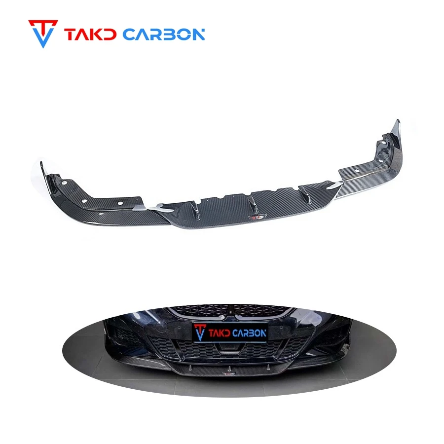 Dry Carbon Fiber Front Bumper Lip Carbon Fiber Car Front Lip For Bmw 3 Series G20 G28 2020-2022