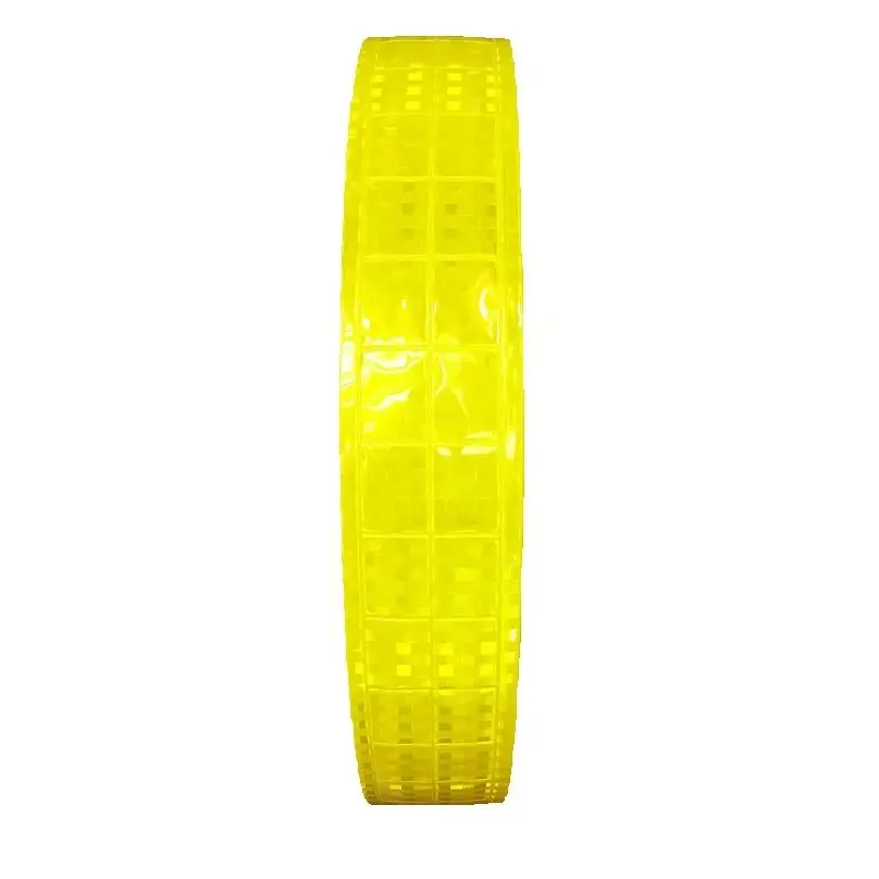 2 นิ้วสีเหลือง PVC เทปสะท้อนแสงแผนที่เสื้อผ้ากระเป๋ารองเท้าแถบสะท้อนแสงเย็บสําหรับเสื้อกั๊กความปลอดภัย