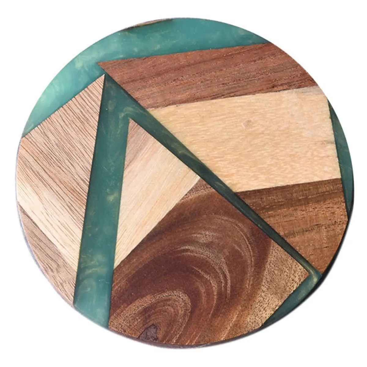 AA14 Wood and Resin Coasters Drink Coaster for Tabletop Protection Wood Coasters with Resin for Home,,Bar
