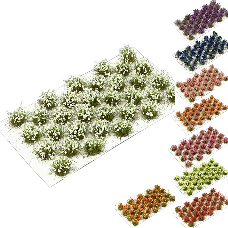 DIY Model Building Kits Artificial Grass Flower Petal Garden Lawn Mini Landscape Decor Accessories Sandbox Game Toy