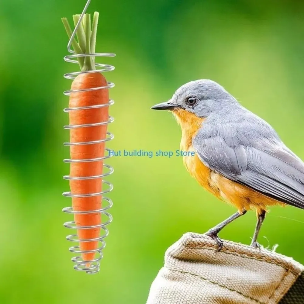 Stainless Steel Parrot Forager Feeder Seed Holder Durable Construction Vegetable Fruit Feeder Hanging Basket Food Container
