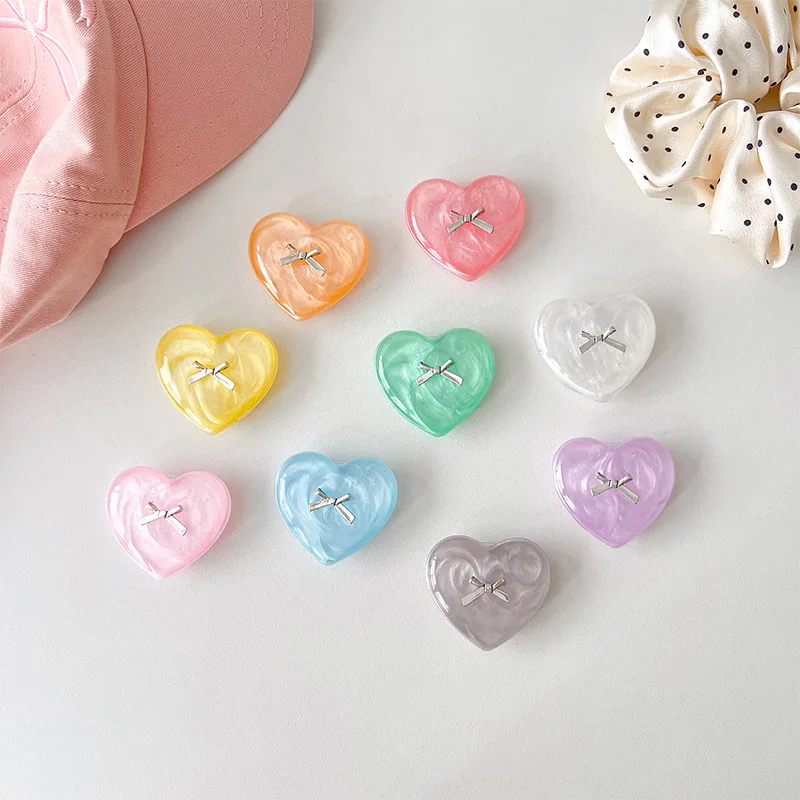 

Корейский Ins галстук-бабочка 3D сердце для телефона, подушка безопасности, клейкая выдвижная подставка для Iphone 17 16, Samsung S26 Griptok Grip Tok, держатель кронштейна