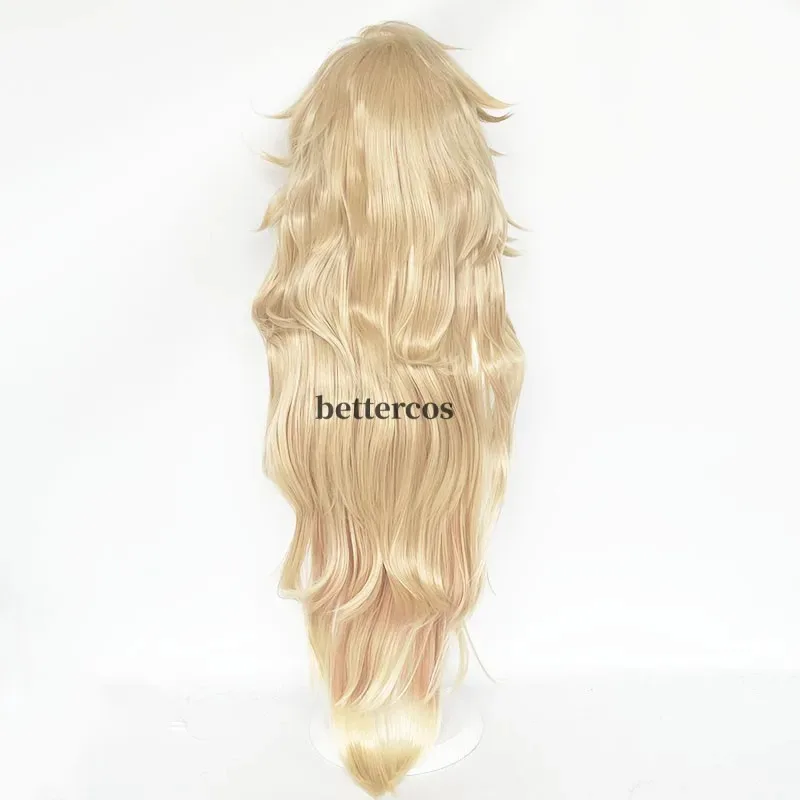 Douma Cosplay perruque longue Blonde dégradé résistant à la chaleur perruque de cheveux synthétiques + bonnet de perruque