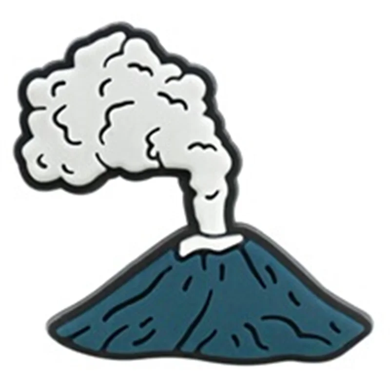 20 قطعة من الزلاجات الفقاعية للأحذية ذات الطابع النيوزلي، الصنادل، زهرة الطيور، النمط البركاني، دبابيس الأحذية البلاستيكية التمساح