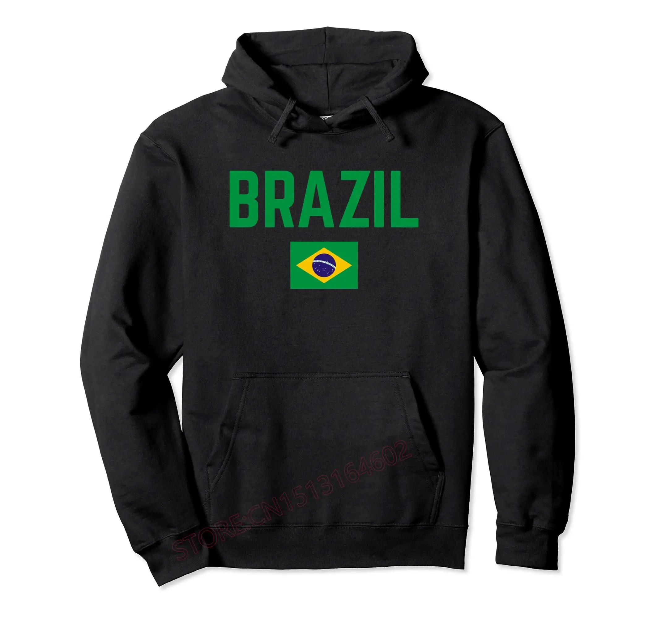 Brazilian Sao Paulo Souvenir Distressed Brazil Pullover Hoodie Men Women Unisex Cotton Hoodies Man Hip Hop Style Sweatshirt