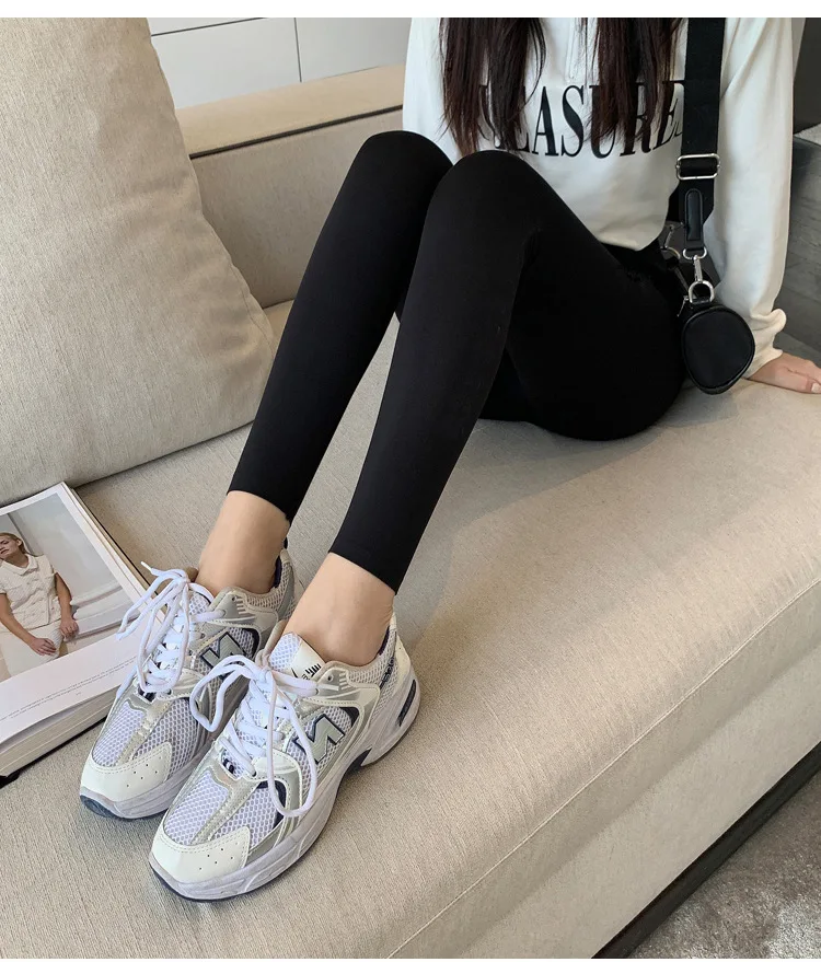 Calças de Yoga Femininas de Cintura Alta Thiened Fce, Calças Quentes com Efeito Emagrecedor, Calças Longas em Tecido de Nylon para a Temporada de Outono