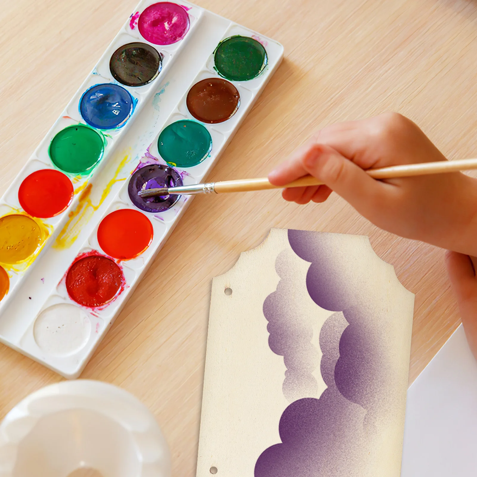 

4Pcs Unfinished Wooden Signs Hanging Door Plaques Blank Wood Boards Decorative Craft Supplies for Wall Decor Blank Wood Sign