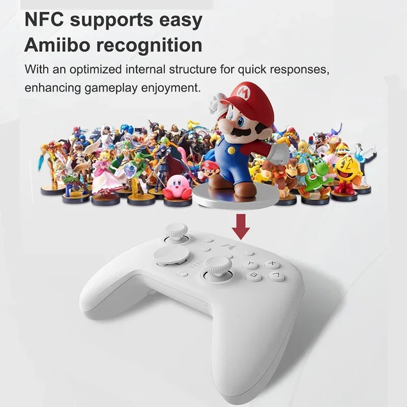 وحدة تحكم ألعاب لاسلكية من السيليكون السائل MOBAPAD N1 مع عصا تحكم بتأثير القاعة لملحقات Nintendo Switch PC Android iOS