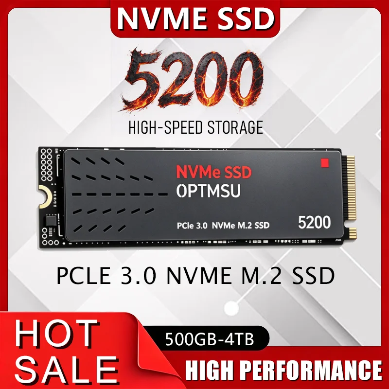 NEW 5200 M.2 NVMe SSD PCIe 3.0 Internal Solid State Drive, 500GB 2TB 4TB M2 SSD Hard Disk for Laptop Desktop PC