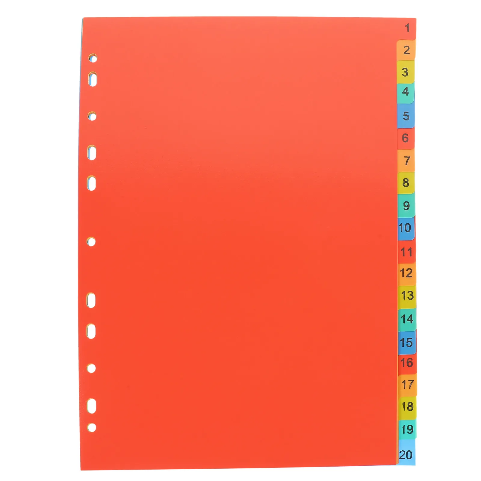 

20 Sheets A4 Plastic Binder Dividers with Tabs for Office School Organizer Divider Tabs Indexing Page Dividers for Ring Binder