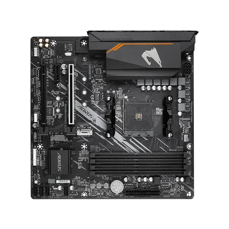 Scheda madre GIGABYTE B550M AORUS ELITE + CPU AMD R7 5700X + serie Asgard W2 DDR4 16G (8G * 2) RAM RGB da 3200 MHz Presa AM4