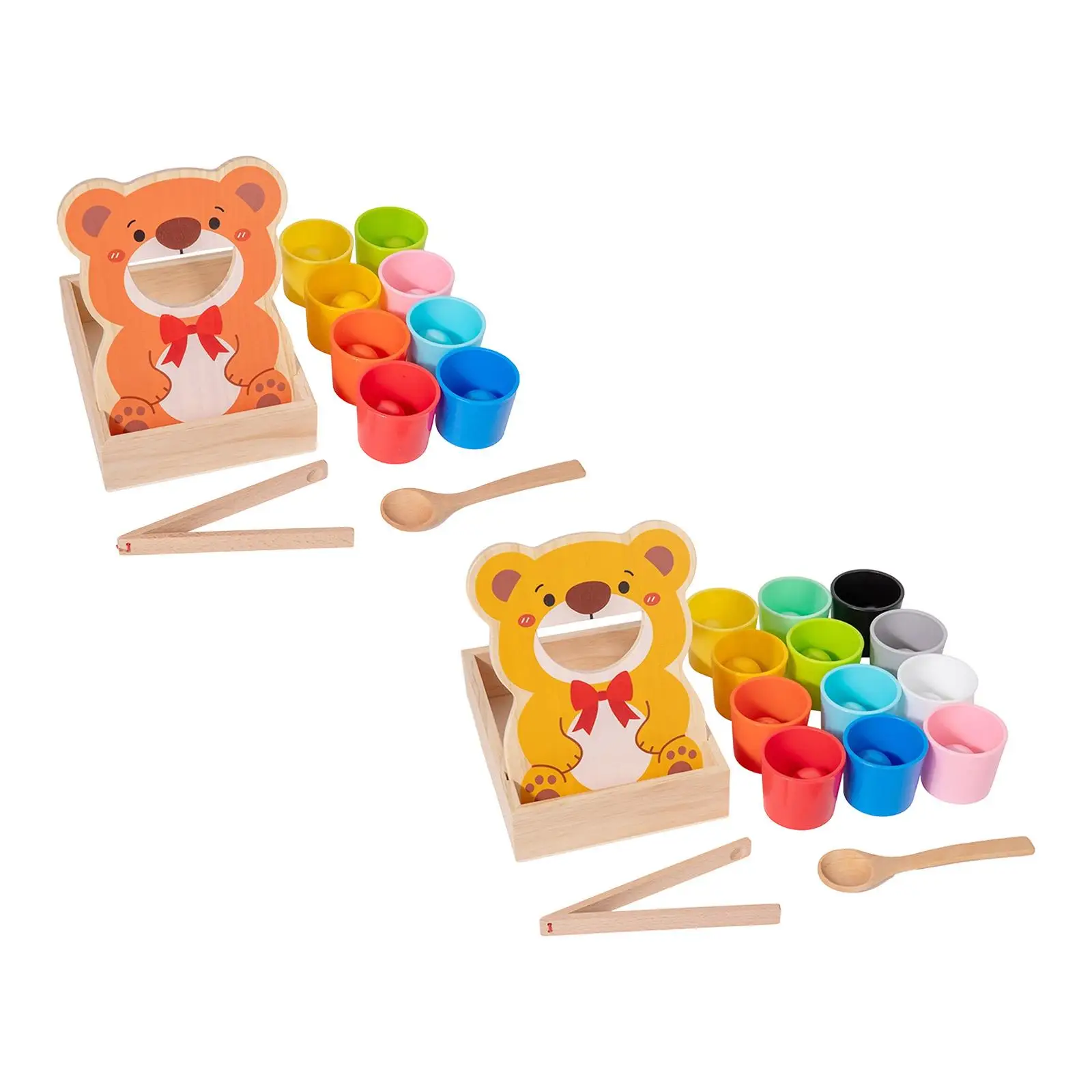 Bolas interativas de arco-íris de madeira em copos combinando e contando brinquedo montessori para jogos de habilidade infantil pré-escolar