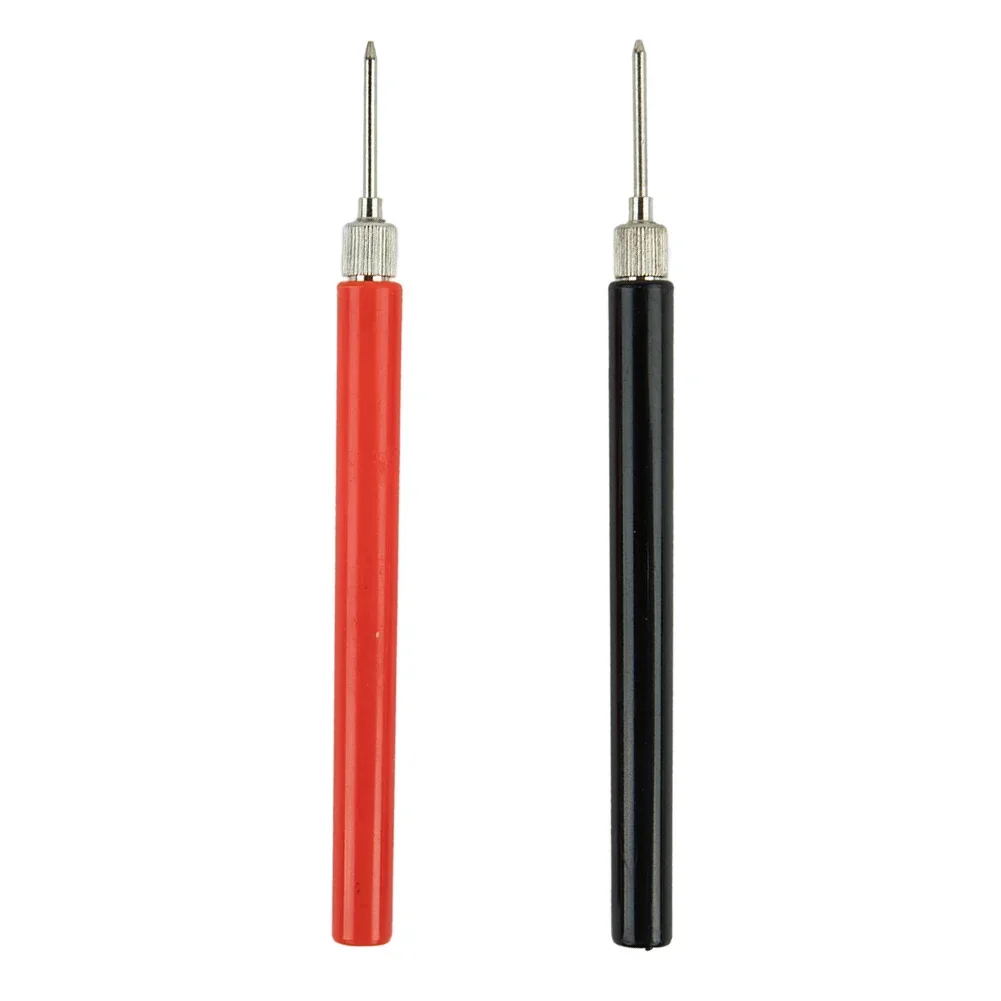 2PCS Multimeter Spring Test Probe Tip Insulated Test Hook Wire Connector Test Needles Electrical Test Probe Test Leads 128mm