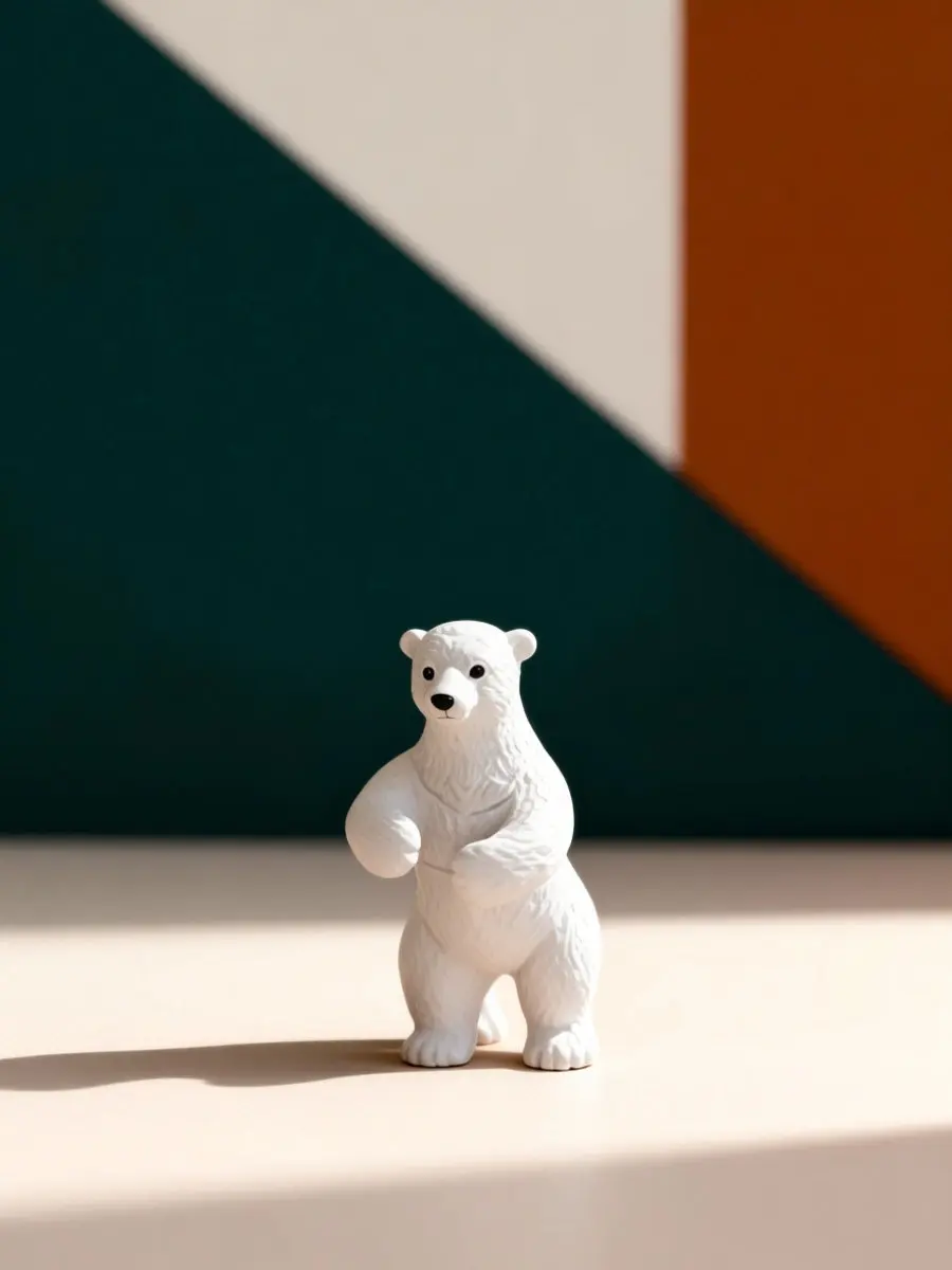 12Pcs Polar Bear Mini Decor Winter Animals Collection for Tiered Tray Snow Scene Diorama Supplies Home Desk Bookshelf Holiday