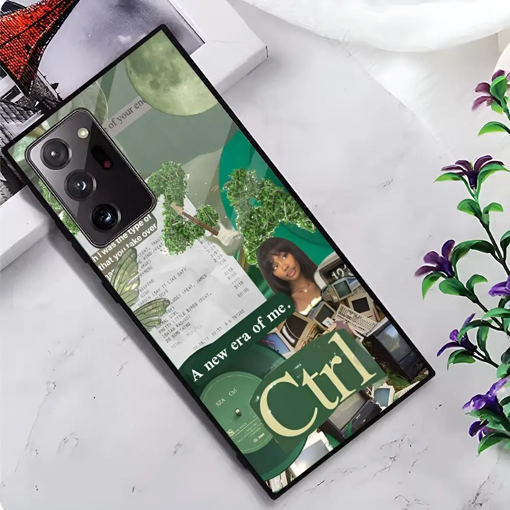 Sza Ctrl Alternate Album Singer MAISTO Mouse Pad Glass Phone Case For Samsung Galaxy S20 S21 S22 S23 S24 Note20 Ultra Plus Fe