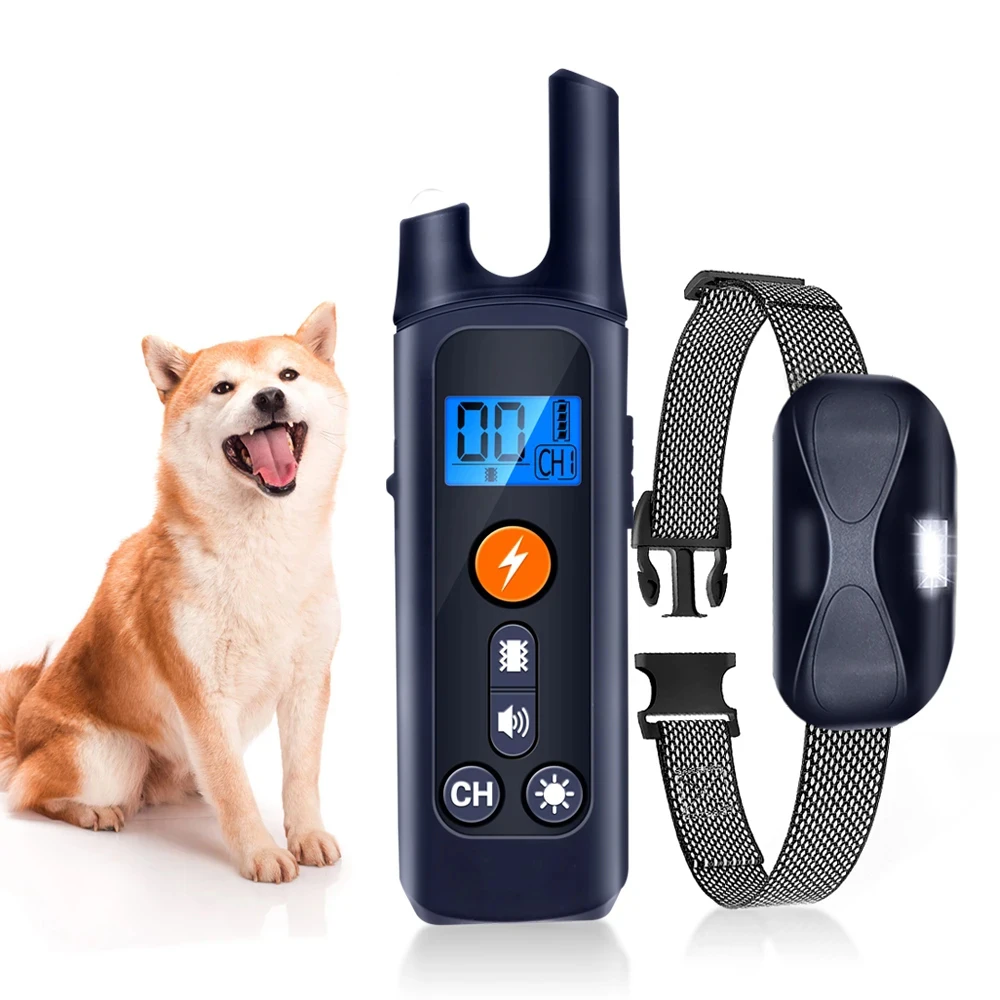 

1000m Dog Training Collar Waterproof Rechargeable Pet Remote Control Electric Shocker With Shock Vibration Sound