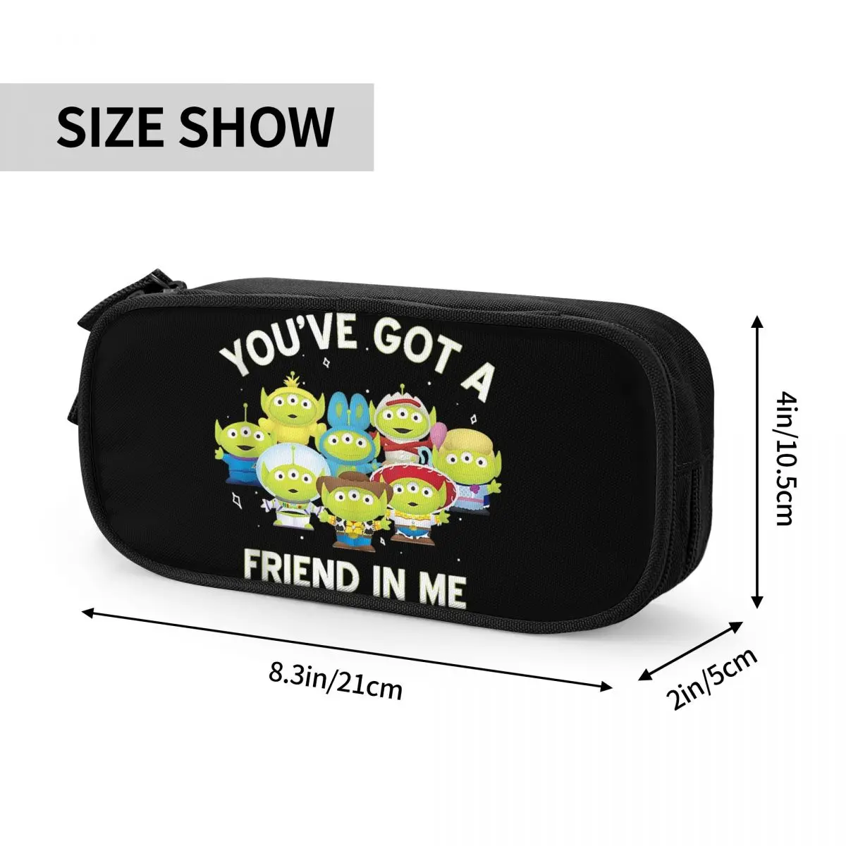 Aliens Toy Story Pencil Case, Pen Box, Pen Bag, Material Escolar, Papelaria Presentes, Você tem um amigo em mim