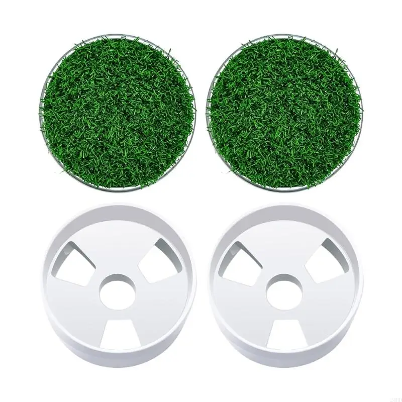 Golf Putting Cup and Grass Cover Set for Backyard Practice, Round Cup with Removable Cap and 3-Hole Base Design 24BD