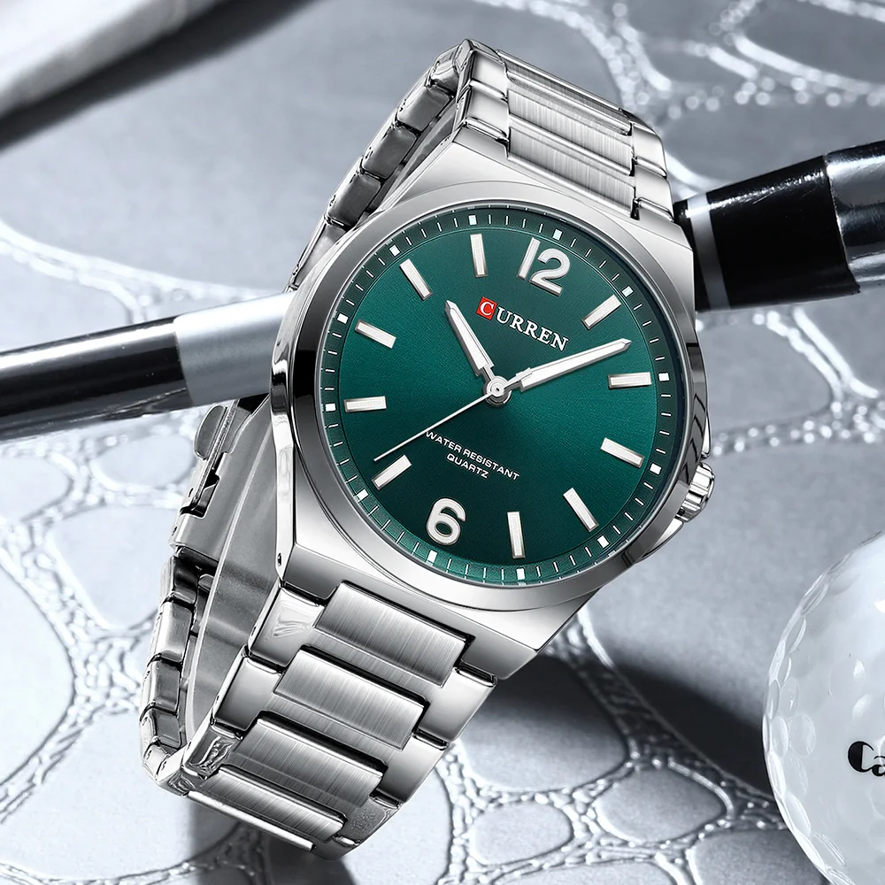 CURREN 8493 Classic Men's Quartz Watch Simple Fashion Luminous Waterproof Steel Strap Business Watches for Man reloj hombre