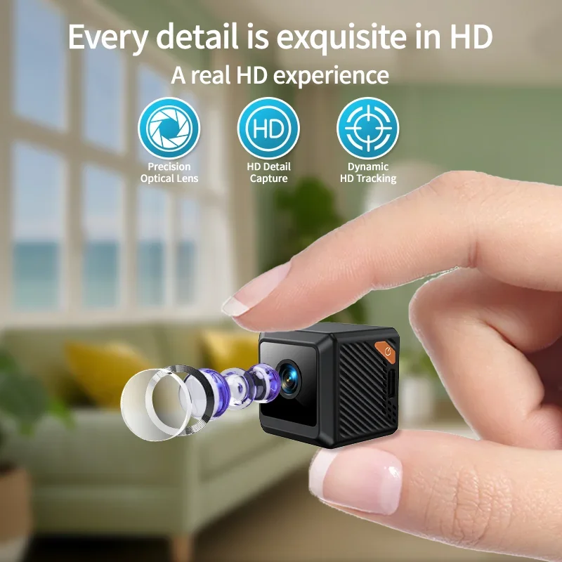 1080P Mini-WiFi-Kamera mit Nachtsicht, Smart Home CCTV-Sicherheitsüberwachung, Outdoor-Camping-Subminiaturkamera