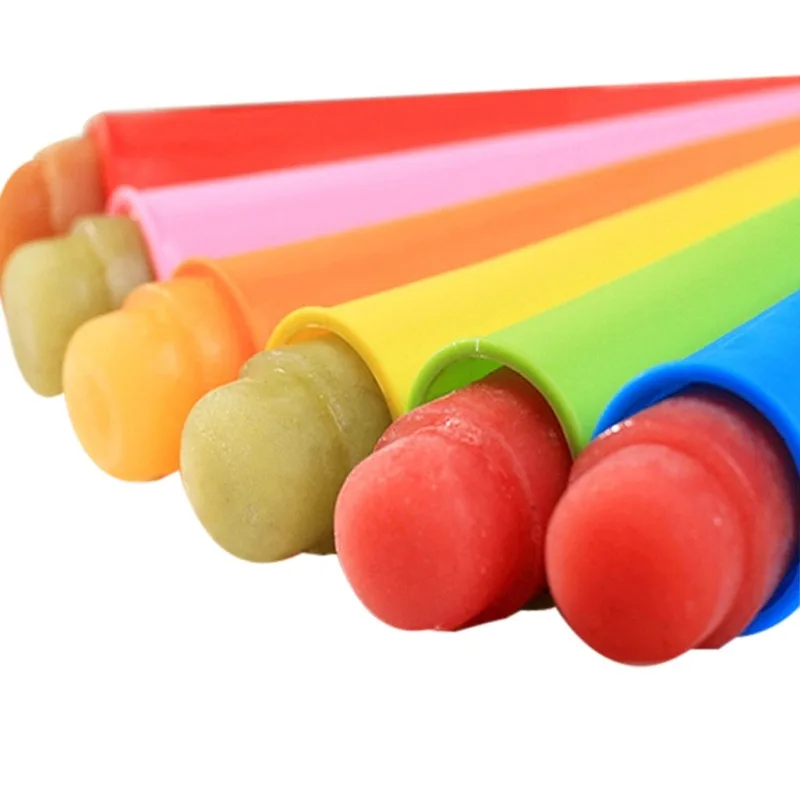 Food Grade Silicone Popsicle Molds, Cute Dinosaur & Chick Shape Ice Lolly Molds, BPA Free Reusable Ice Cream Maker for Homemade