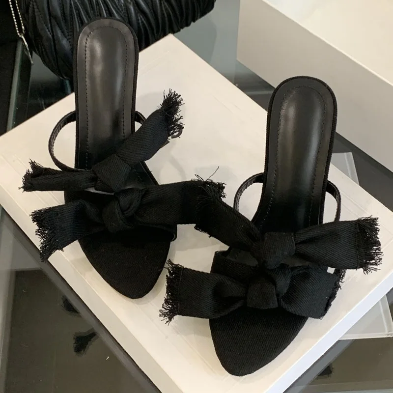 

Eilyken/2026, новые летние женские тапочки с острым носком, пикантные сандалии на тонком высоком каблуке для банкета и выпускного вечера, модная женская обувь