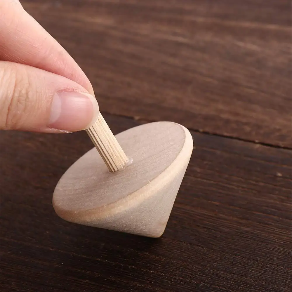 

Kindergarten Toy Art Craft Desktop Spinning Top DIY Gyroscope Toys Wooden Spinning Tops Gyro Toys Wooden Rotate Gyro