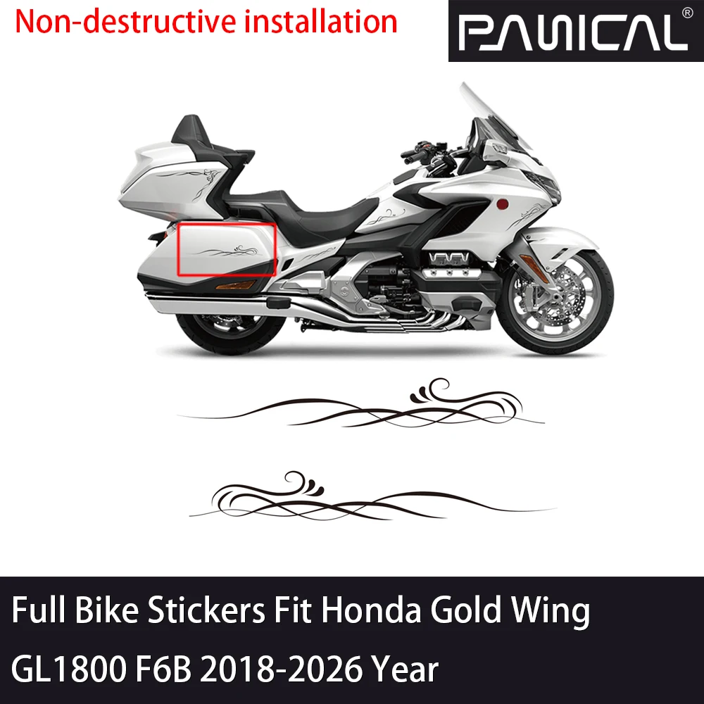 

PANICAL Stickers Decal For Honda Gold Wing GL1800 GL1800B F6B Tour Trunk Luggage Cases Tank Pad Protection Emblem 2018-20236