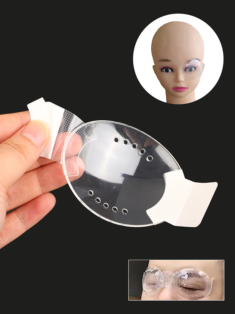 Bouclier oculaire auto-adhésif en plastique transparent, avec 10 trous nécessaires après une chirurgie ophtalmique, évitement des collisions, Protection des yeux