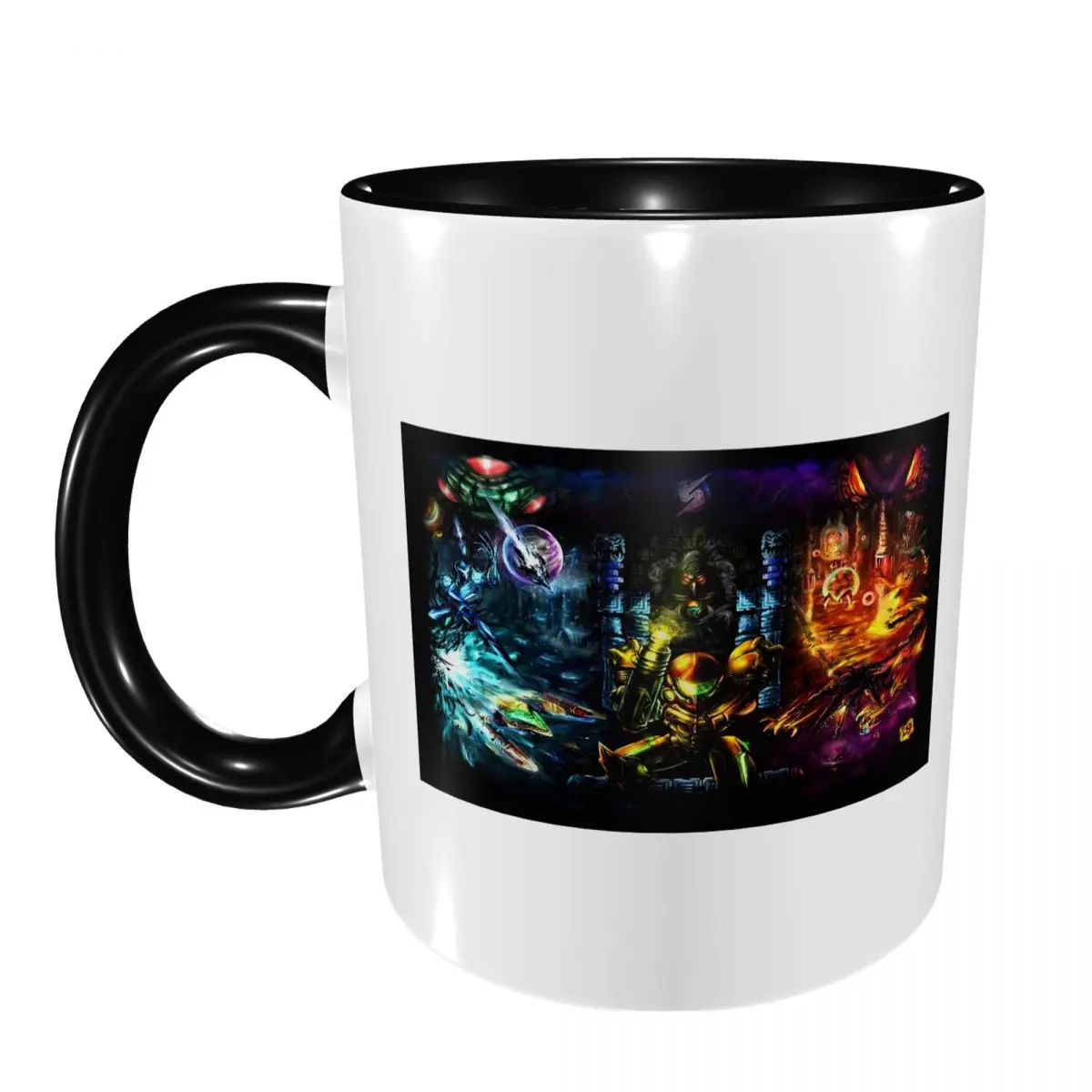 Harmony Of A Hunter 25 Years Of Metroid Mug Funny Ceramic Coffee Cups Tea Mugs Milk Cup Drinkware Gifts for Friends