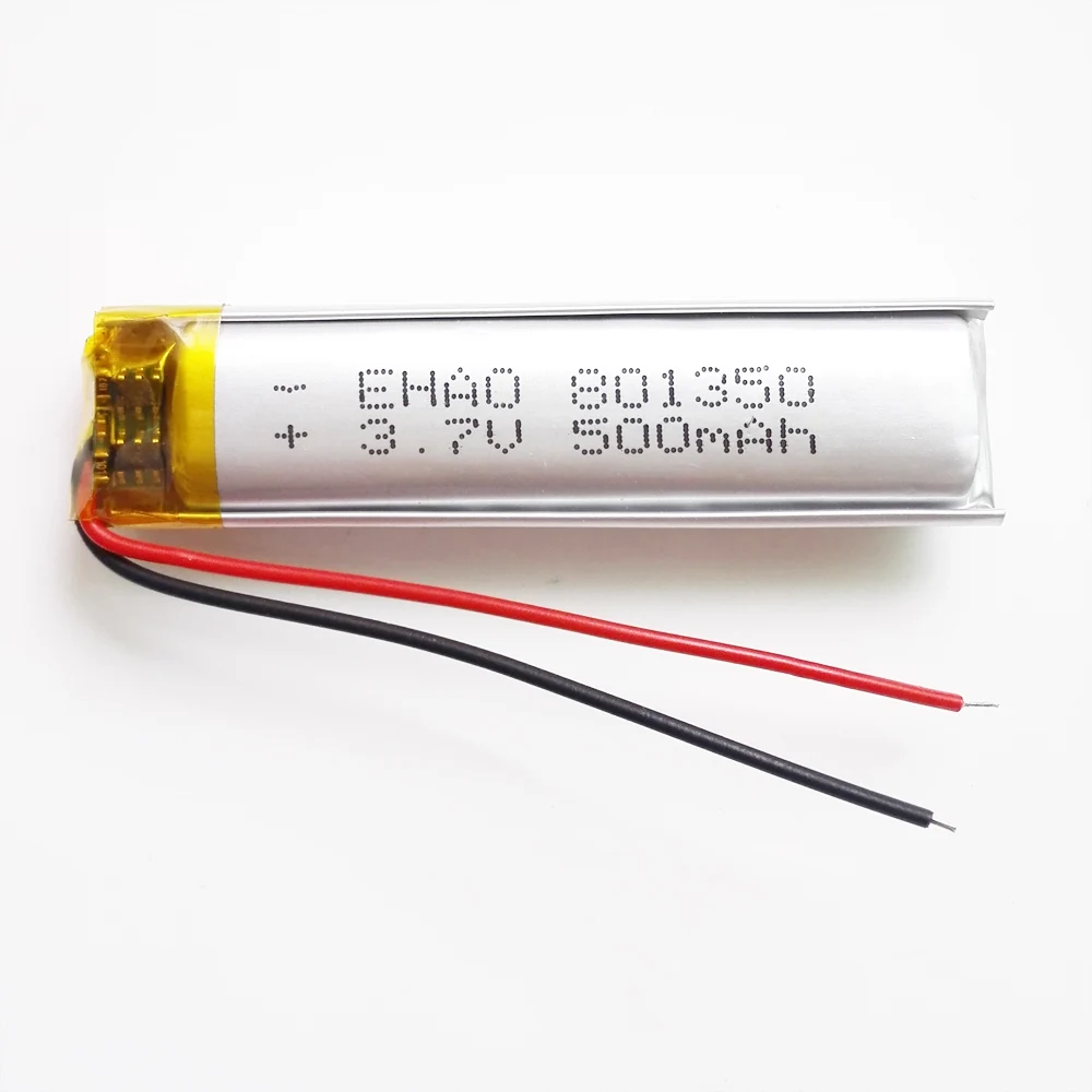 EHAO 801350 리튬 폴리머 LiPo 충전식 배터리 셀, Mp3 블루투스 GPS PSP 스피커 레코더, 3.7V, 500mAh, 로트 5 개