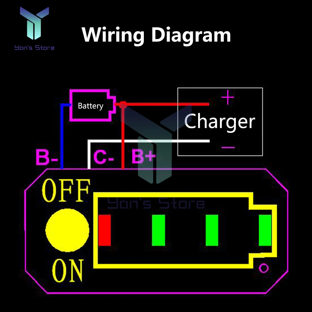 18650Lithium Battery Power Display Charging Indicator Flashing FOR 1S 2S 3S 4S 5S 6S 7S 13S 16S Three Wire Battery Level Display