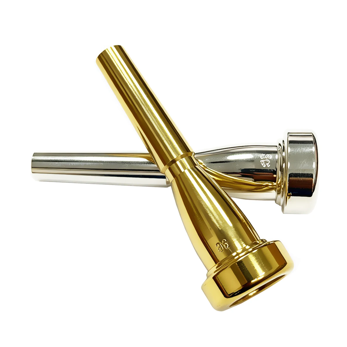 Miwayer 3C/5C/7C Standard Trumpet Mouthpiece – Bullet Style, Electroplated Gold/Silver, Professional Grade, for Bb Trumpet
