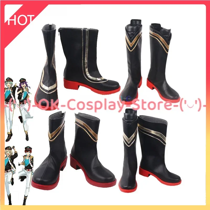 Amagi Hiiro Ayase Mayoi Cosplay Shoes Game Ensemble Stars ALKALOID Cosplay Prop PU Shoes Halloween Carnival Boots Custom Made