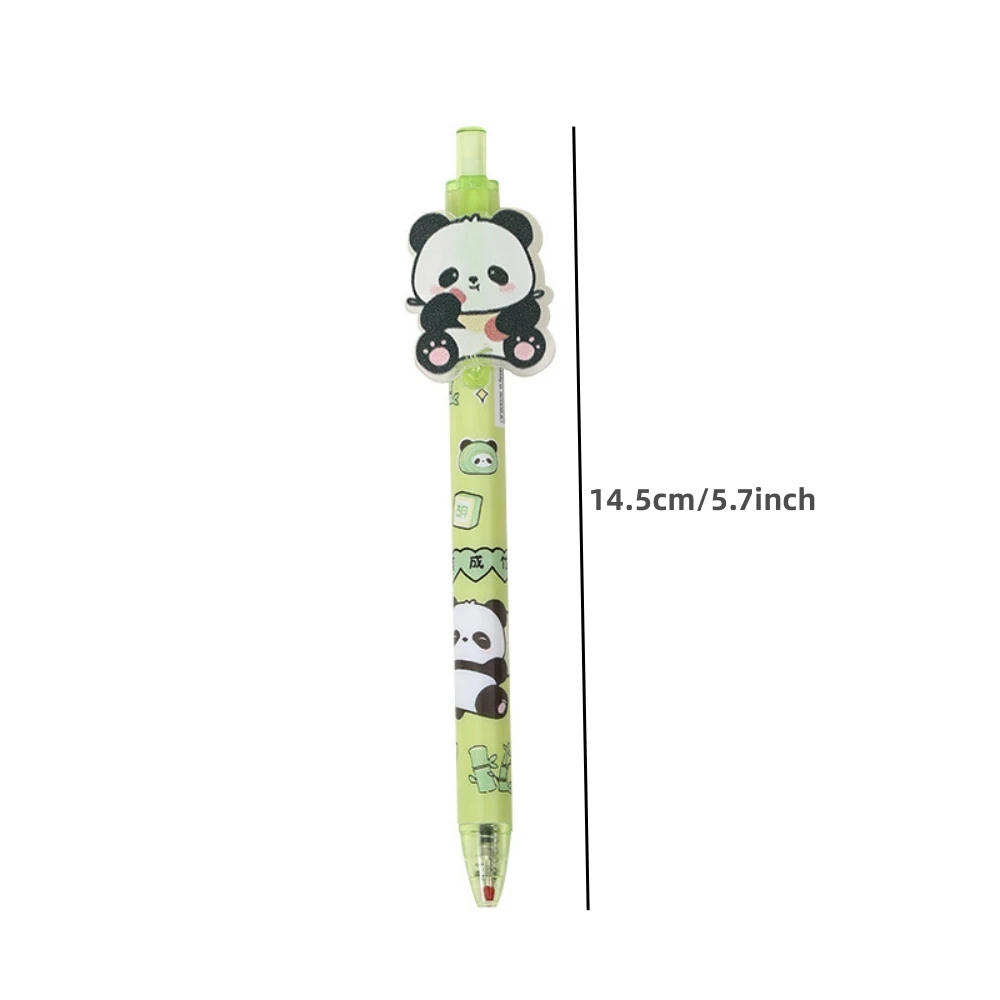 6 pcs/lot Cartoon Panda Bamboo Mechanical Gel Pens School Office Writing Supplies Cute Gift Prizes Cute Stationery Pen