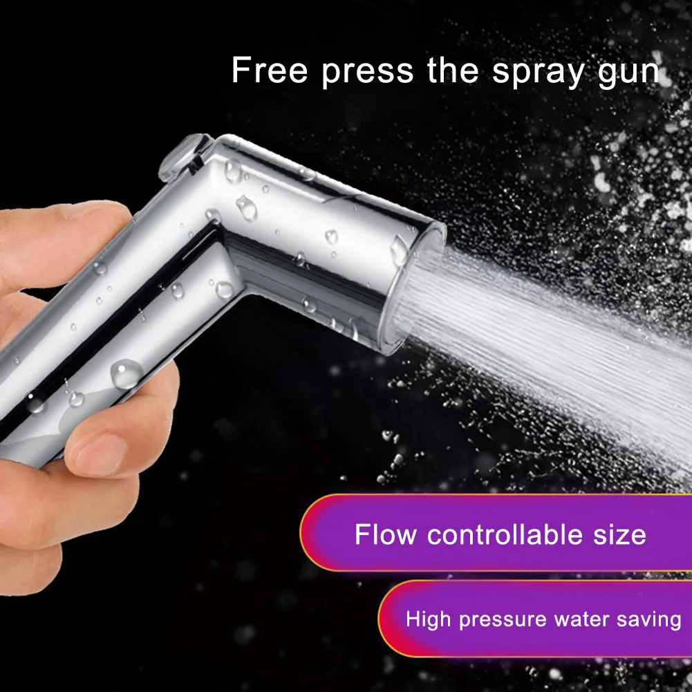 Faucet Sprayer Hand Held Bidet Toilet Spray For Bathroom Self Cleaning Silver ABS Cleaning Nozzle High-quality