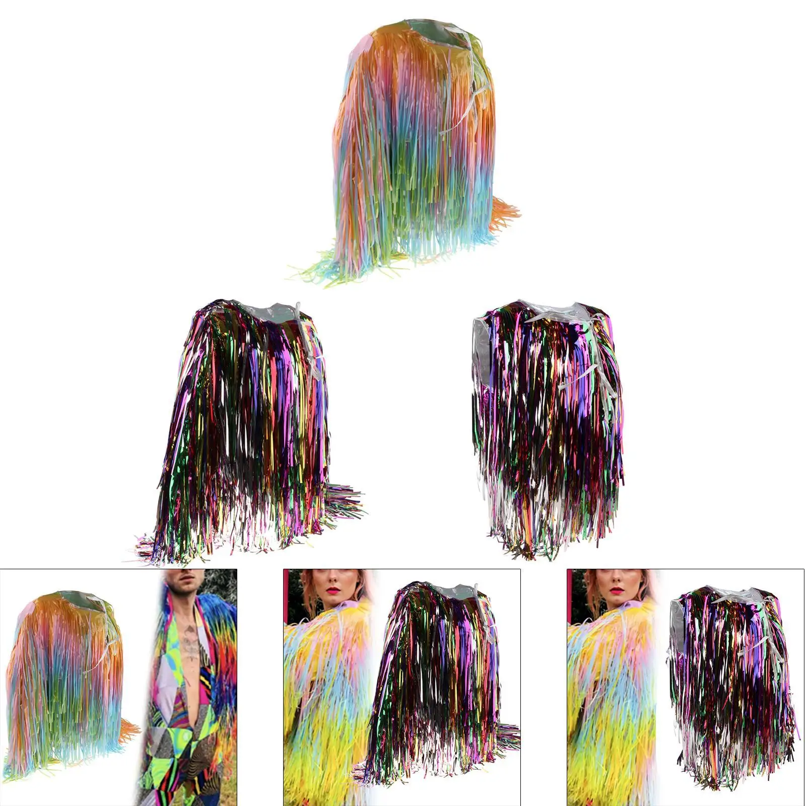 Fringe Tassel Jacket Photo Props Apparel Costume for Club Adults Holiday