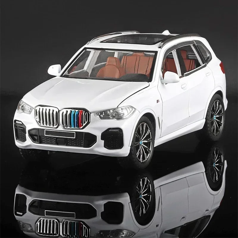 1:24 BMW X5 Alloy Model Car SUV Collectible Toy Car Miniature Alloy Diecast Scale car Model Sound & Light Toys For Kid Gift A490