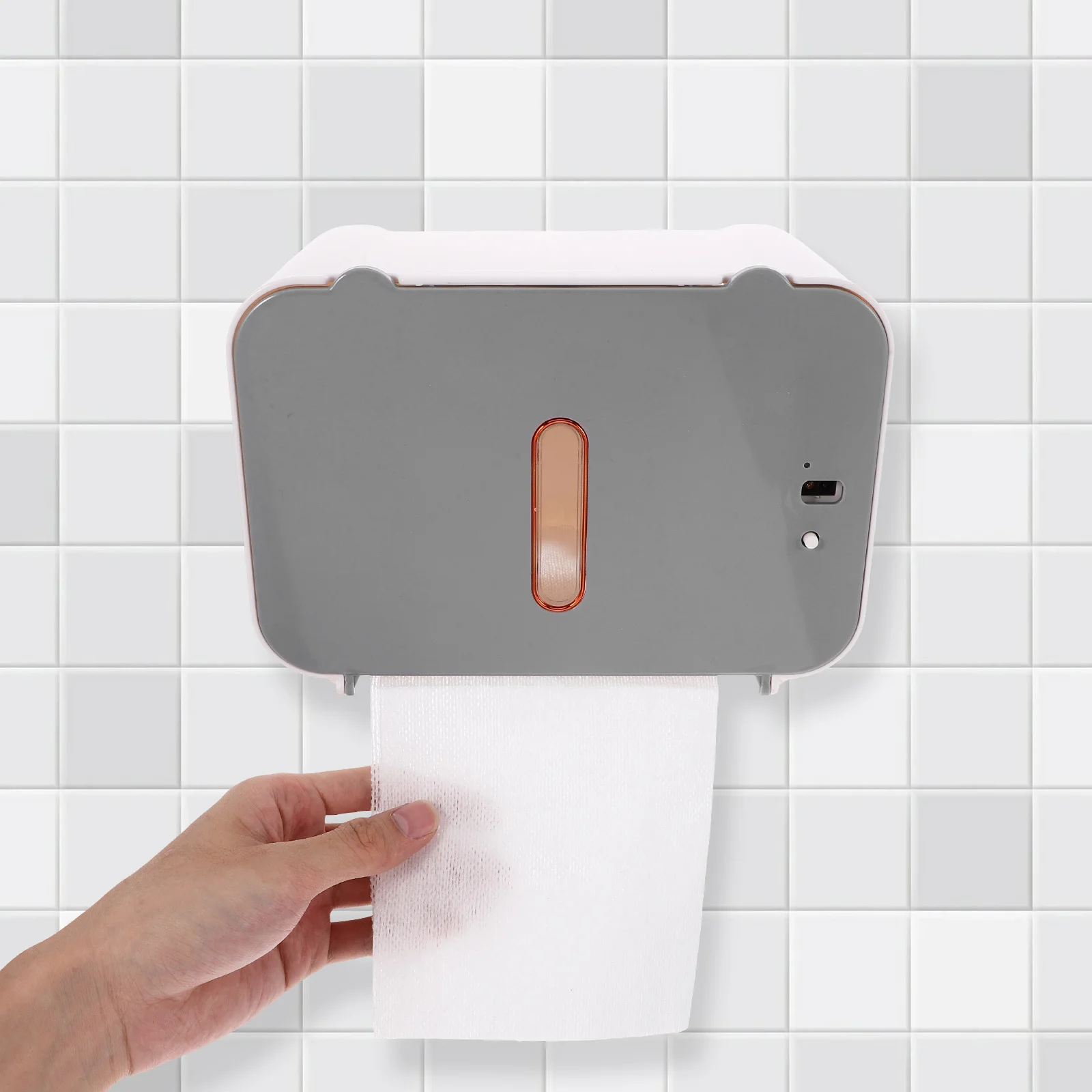 

Automatic Hand Dispenser No Drill Waterproof Large Capacity Touchless Paper Towel Holder For Bathroom Kitchen Electric Roll