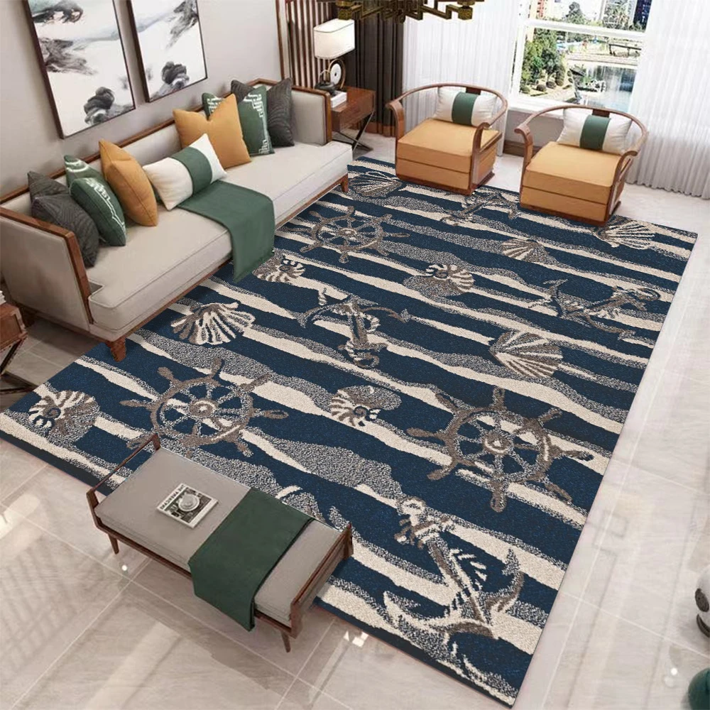 Shell Boat Rudder Fully Covered Patterned Carpet Bohemian Style Nordic Style Carpet Living Room Bedroom Decorative Floor Mat