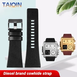 24MM 26MM 28MM 30MM 32MM Genuine Leather cowhide Watchband For Diesel DZ4344 4323 1657 DZ7406 1476 Watch Strap Men's Wrist Bands