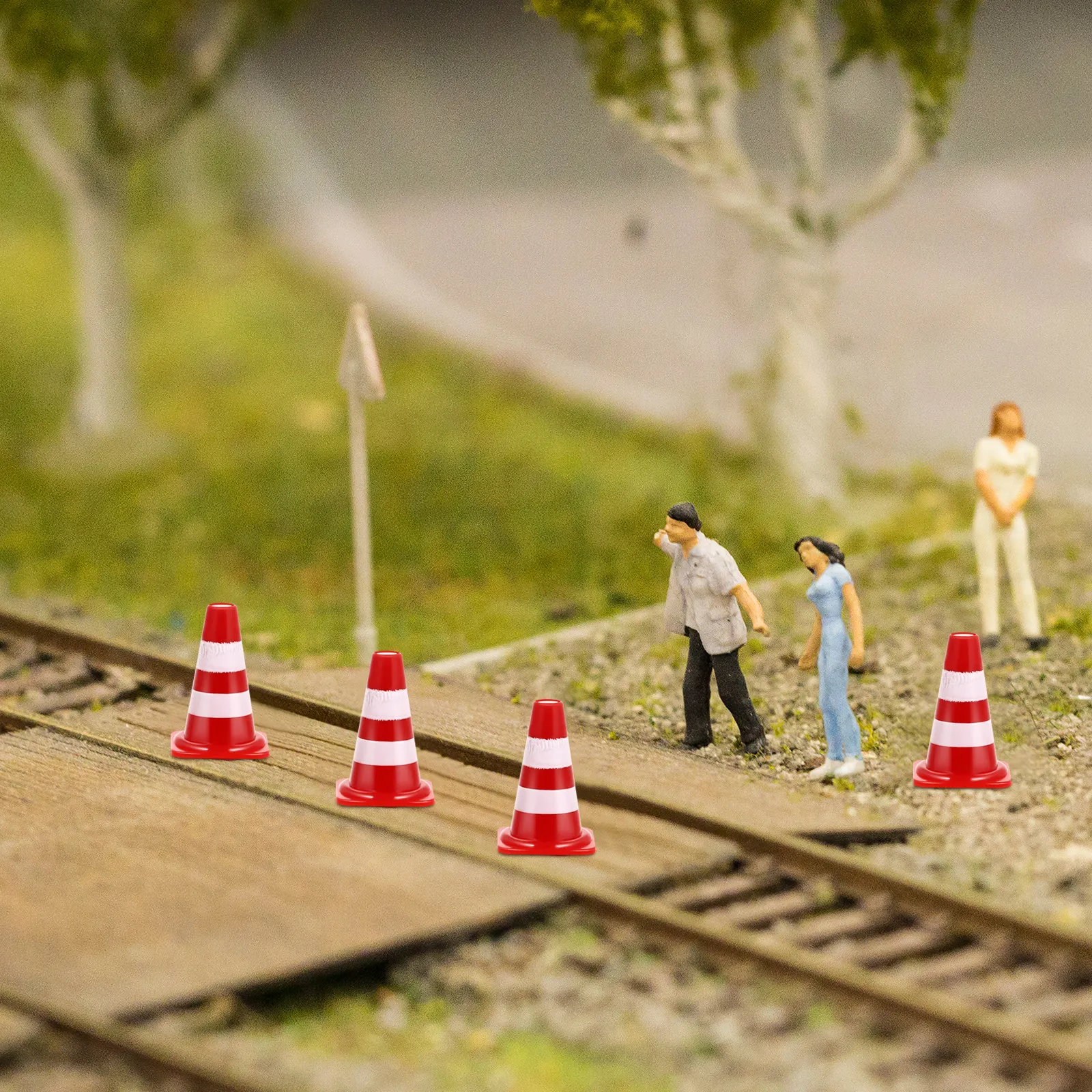 60Pcs Traffic Cognition Simulation Road Cones Early Education Kindergarten Teaching Aids Role Play Learning Mini Roadblocks
