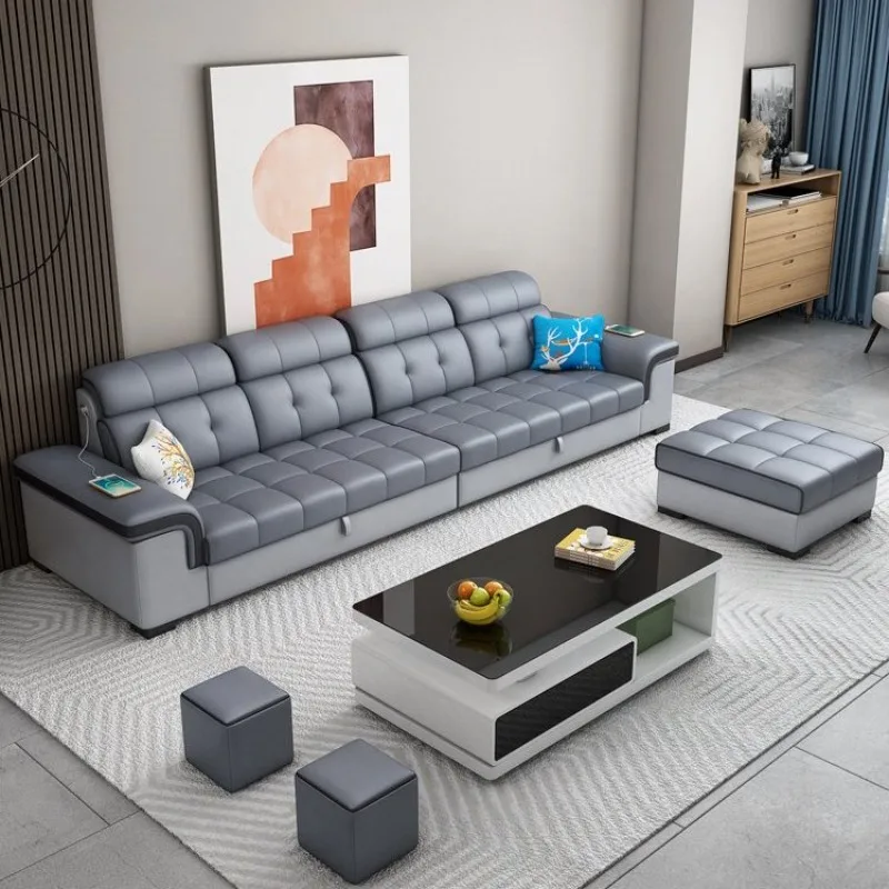 الاسترخاء كرسي أريكة كرسي جلدي فاخر تصميم صالة الأرائك الألعاب غرفة المعيشة Divani Soggiorno اكسسوارات المنزل #4