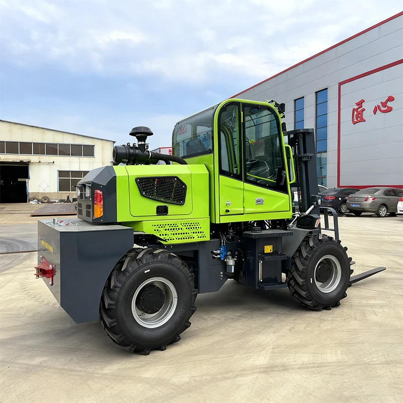 Off-Road 4x4 Forklift 2.5Ton 3Ton 3.5Ton Ton Rough Terrain Forklift with Optional Titling Bucket